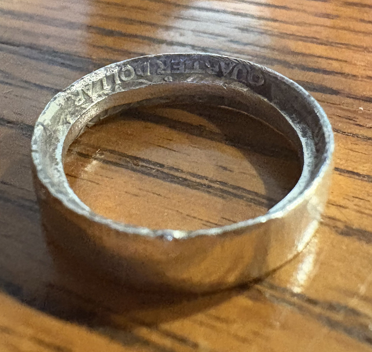 1964 90% Silver Quarter Ring - Size 6