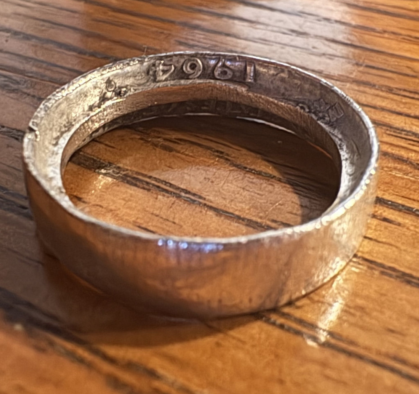 1964 90% Silver Quarter Ring - Size 6