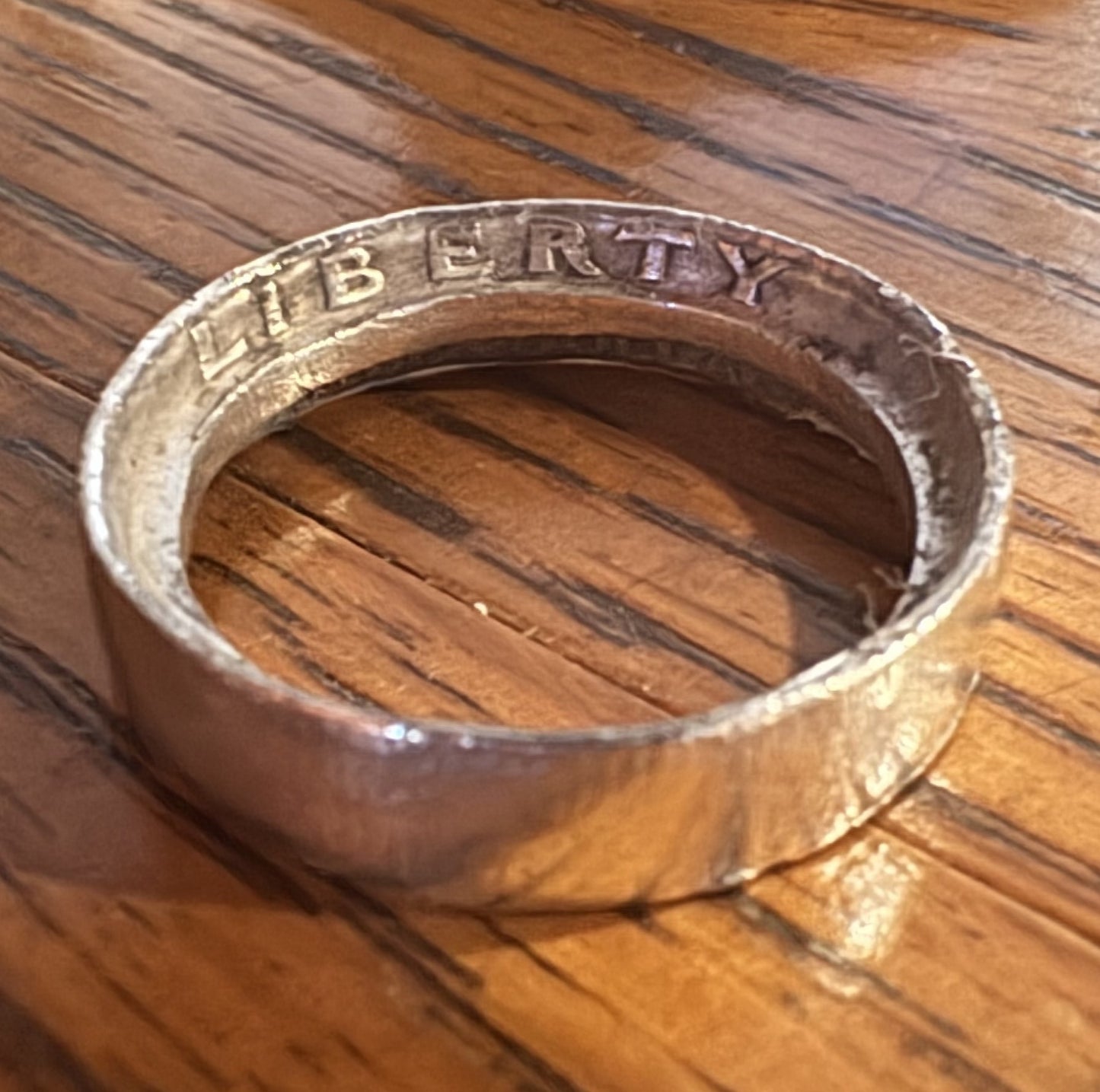 1964 90% Silver Quarter Ring - Size 6