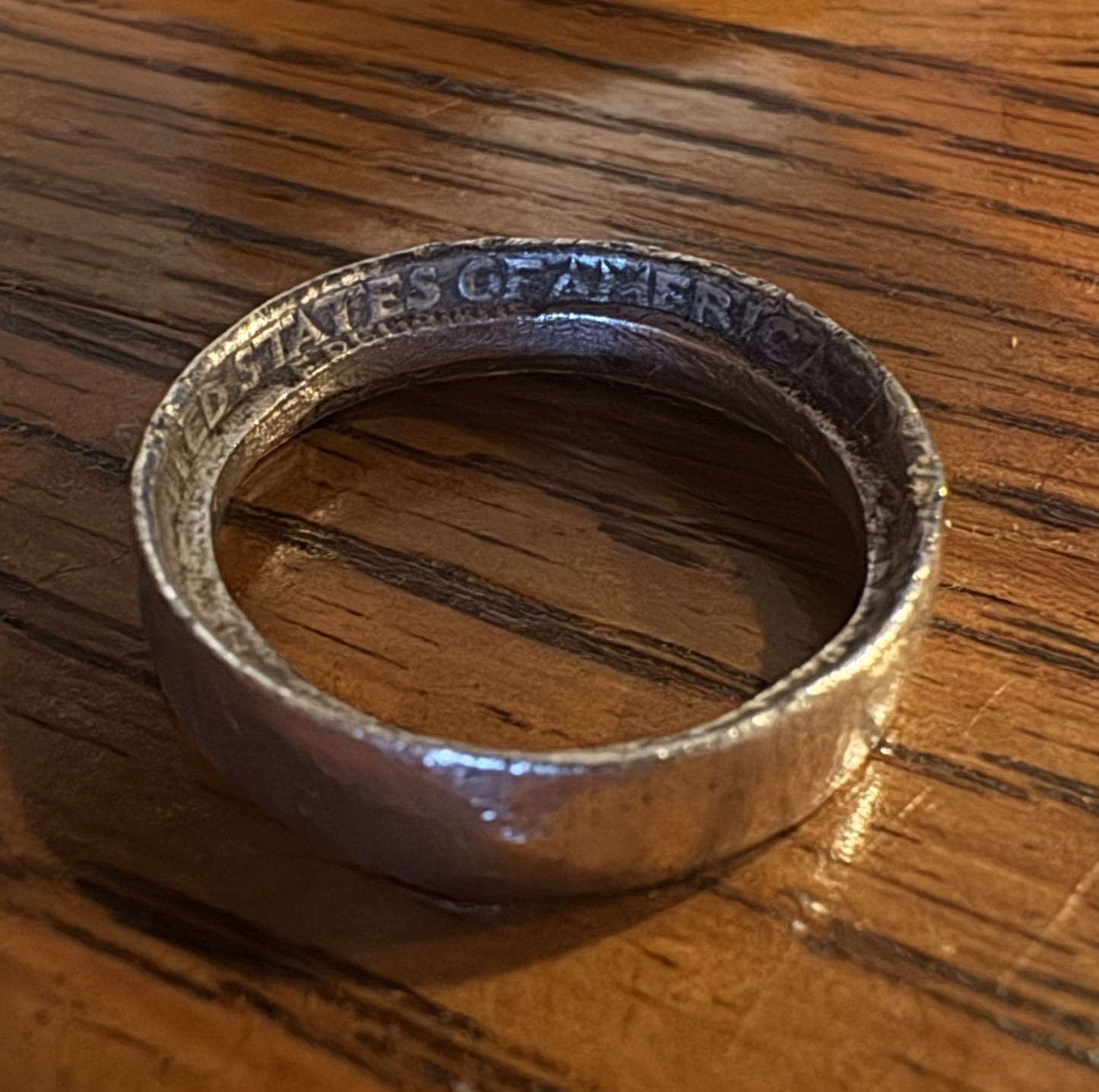 1964 90% Silver Quarter Ring - Size 6