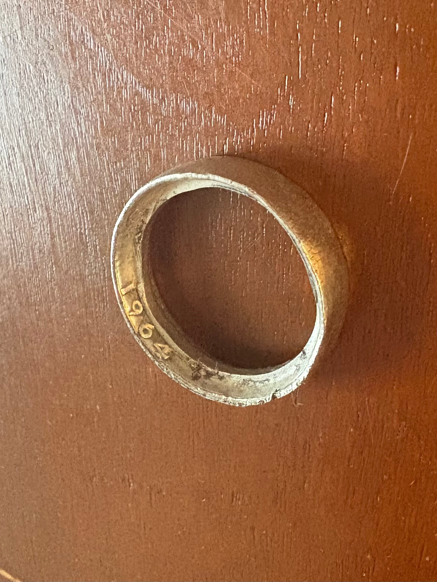 1964 90% Silver Quarter Ring - Size 6