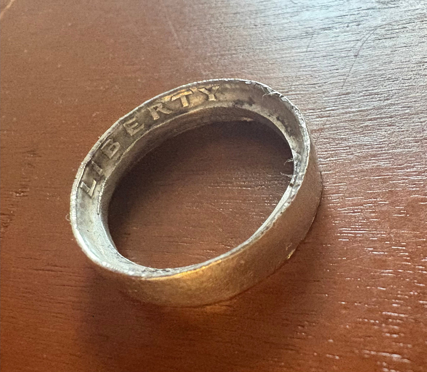 1964 90% Silver Quarter Ring - Size 6