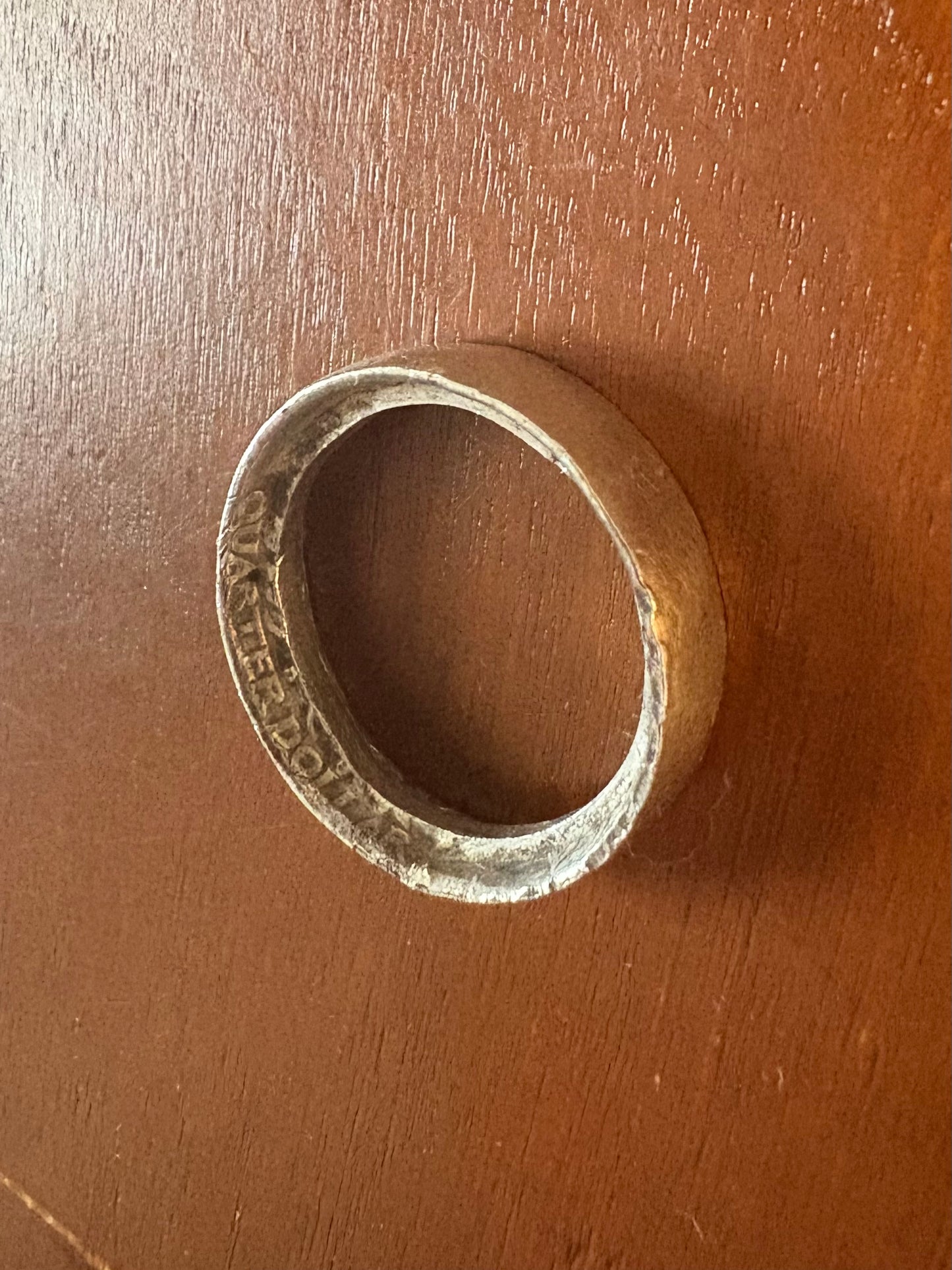 1964 90% Silver Quarter Ring - Size 6