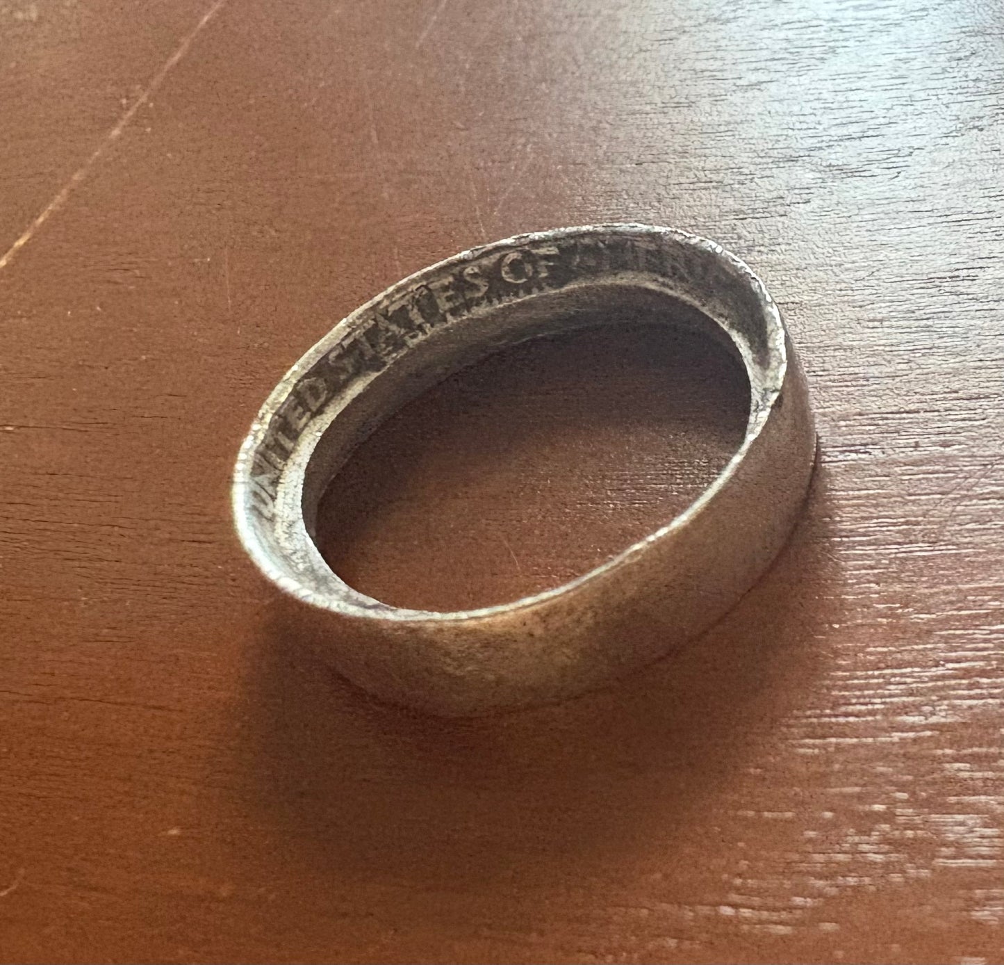 1964 90% Silver Quarter Ring - Size 6