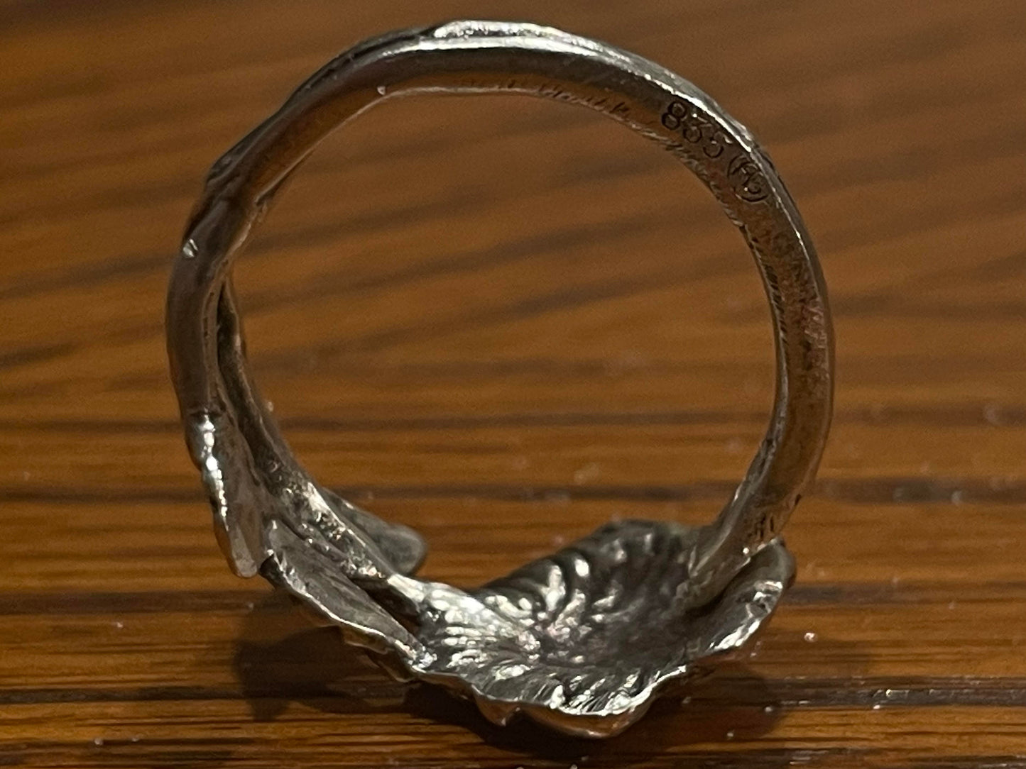 Twisted Rose Spoon Ring - Sterling Silver - Size 9